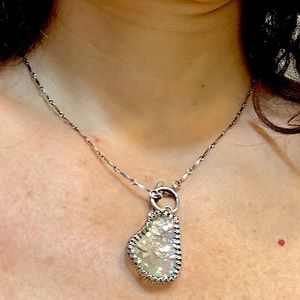 Roman Glass necklace with pastel hues